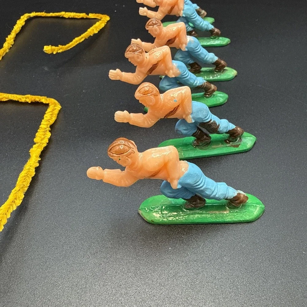 Vintage Football Rugby Players Cake Topper Figures Made‎ In Hong Kong